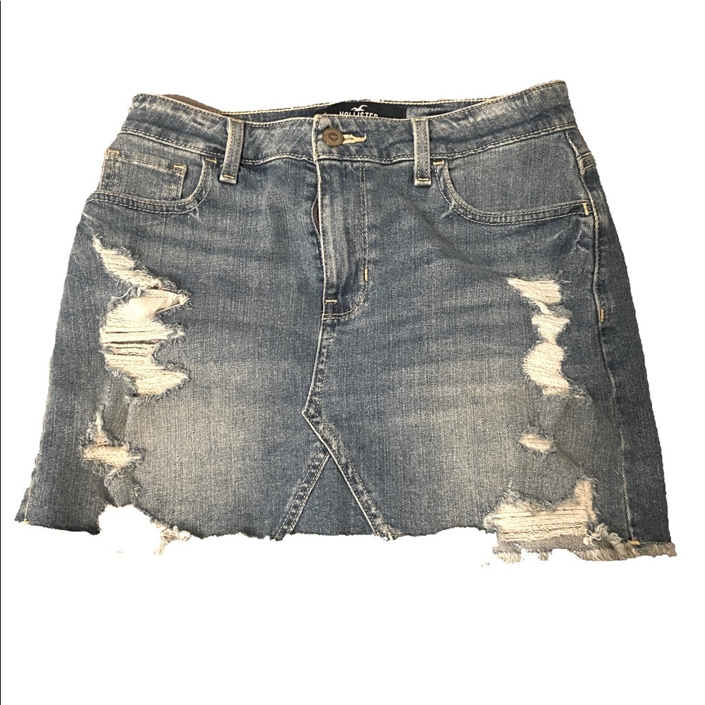 HOLLISTER Distressed Denim Skirt size 5